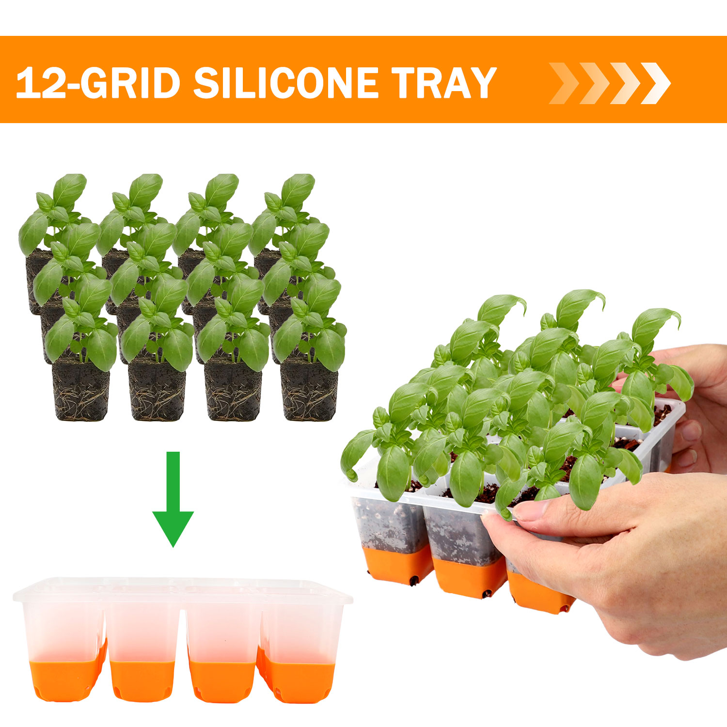 Seed Starter Tray - Стартовый лоток для семян оранжевого цвета,