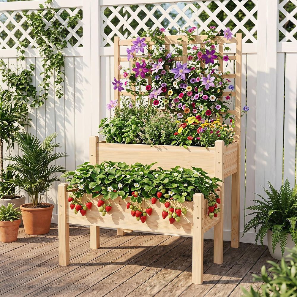Двухуровневая приподнятая гряд – обзор и цена Raised Garden Bed