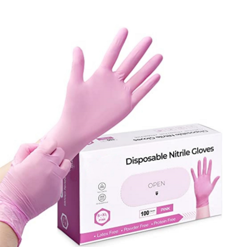 Розовые нитриловые одноразовые – обзор и цена Garden Gloves