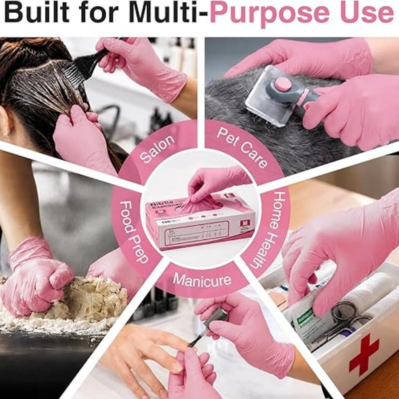 Розовые нитриловые одноразовые – обзор и цена Garden Gloves
