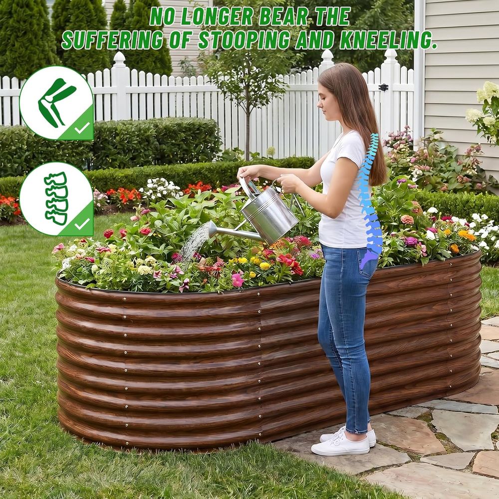 Высокая овальная грядка-клумба – обзор и цена Raised Garden Bed