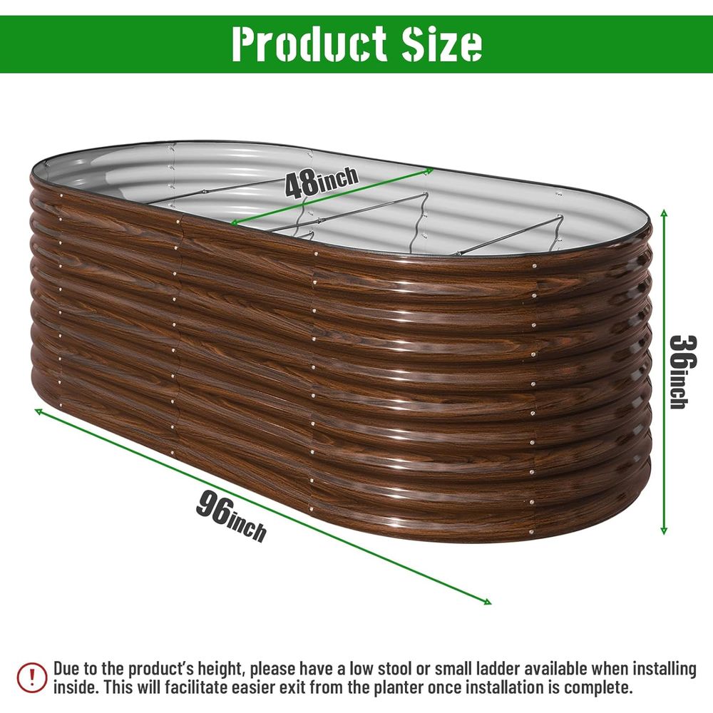 Высокая овальная грядка-клумба – обзор и цена Raised Garden Bed