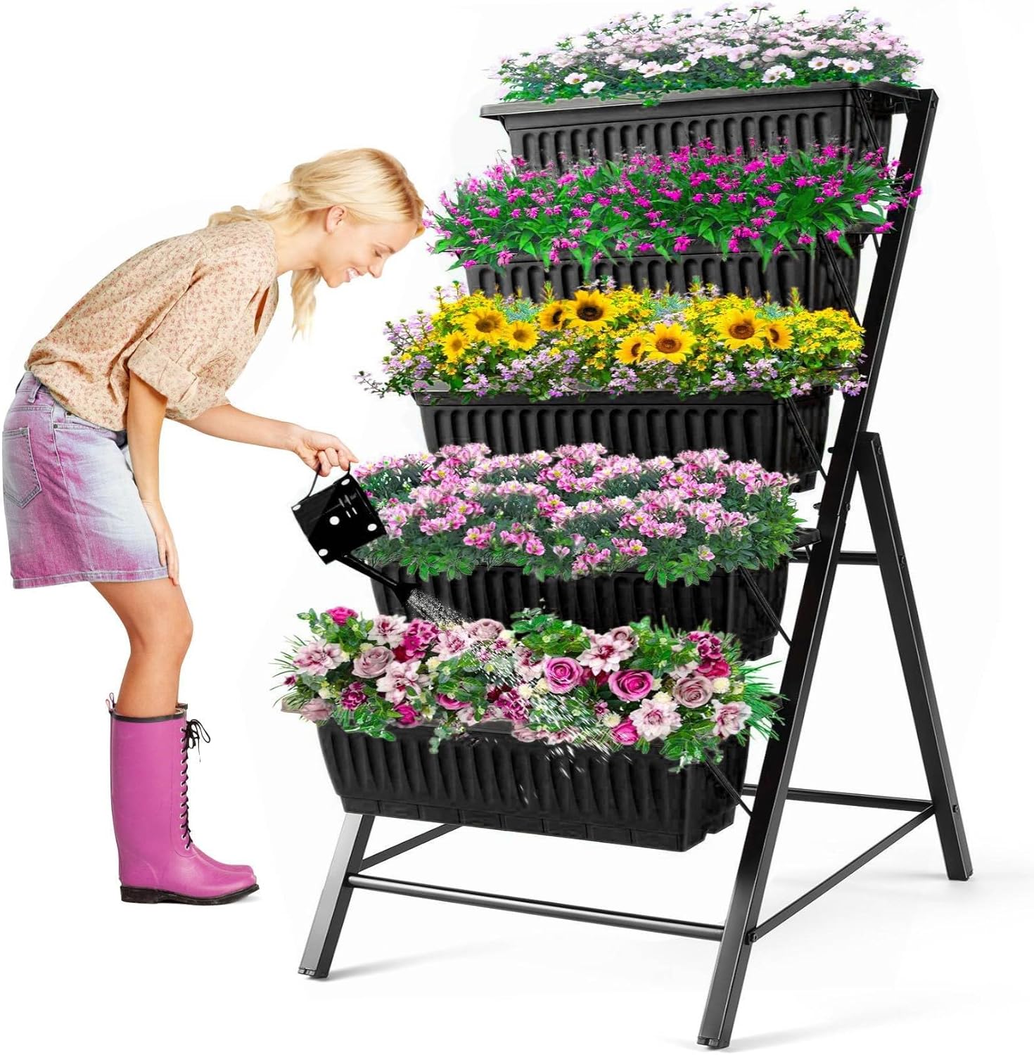 Металлическая 5-ярусная вертик – обзор и цена Vertical Planter